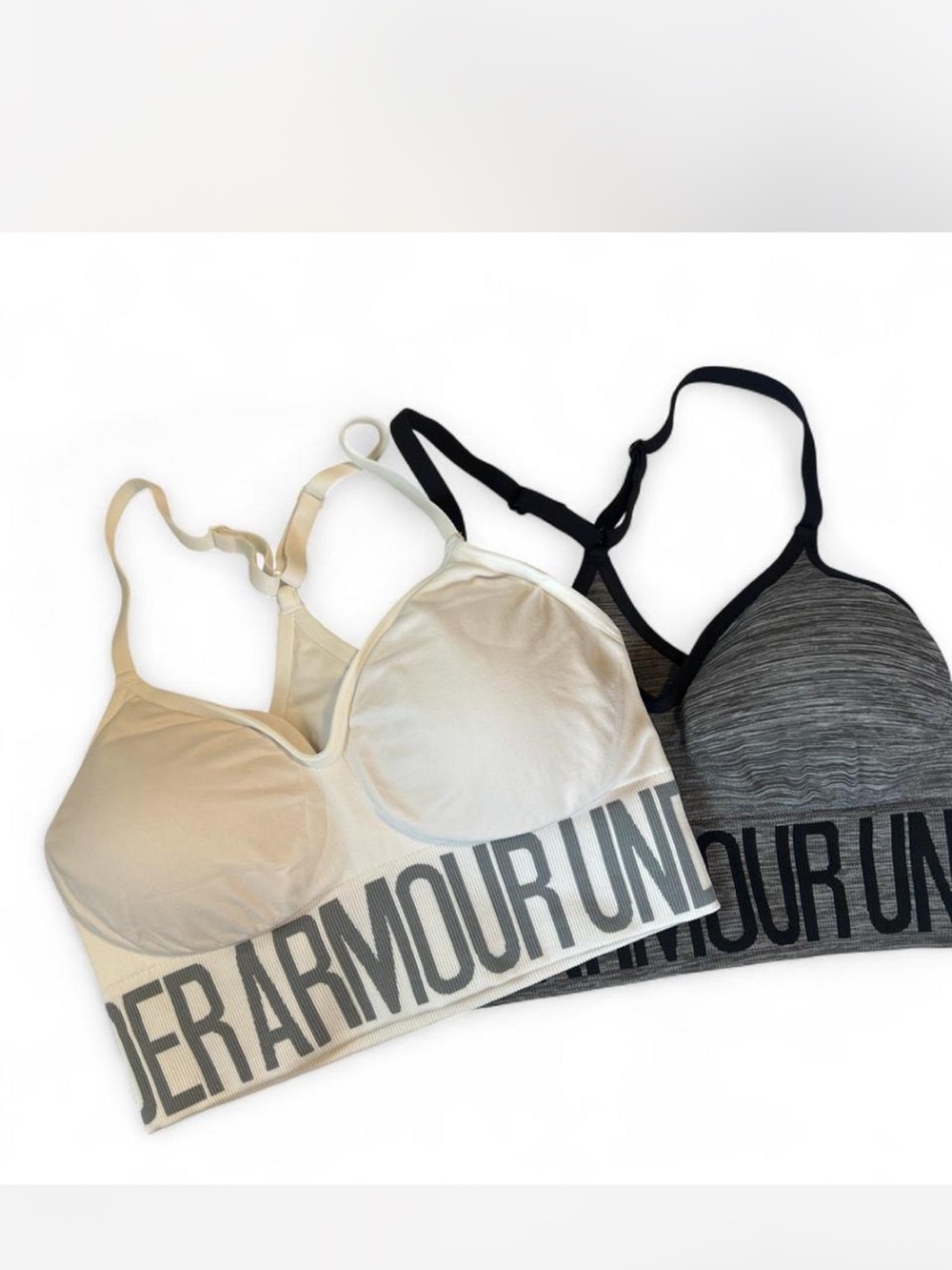 Under Armour Women’s Light Support Sports Bras - Beige & Gray